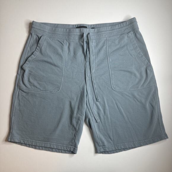 Vince Mens XL French Terry Garment Dye Short Washed Light BLUE Cotton USA - Picture 1 of 9